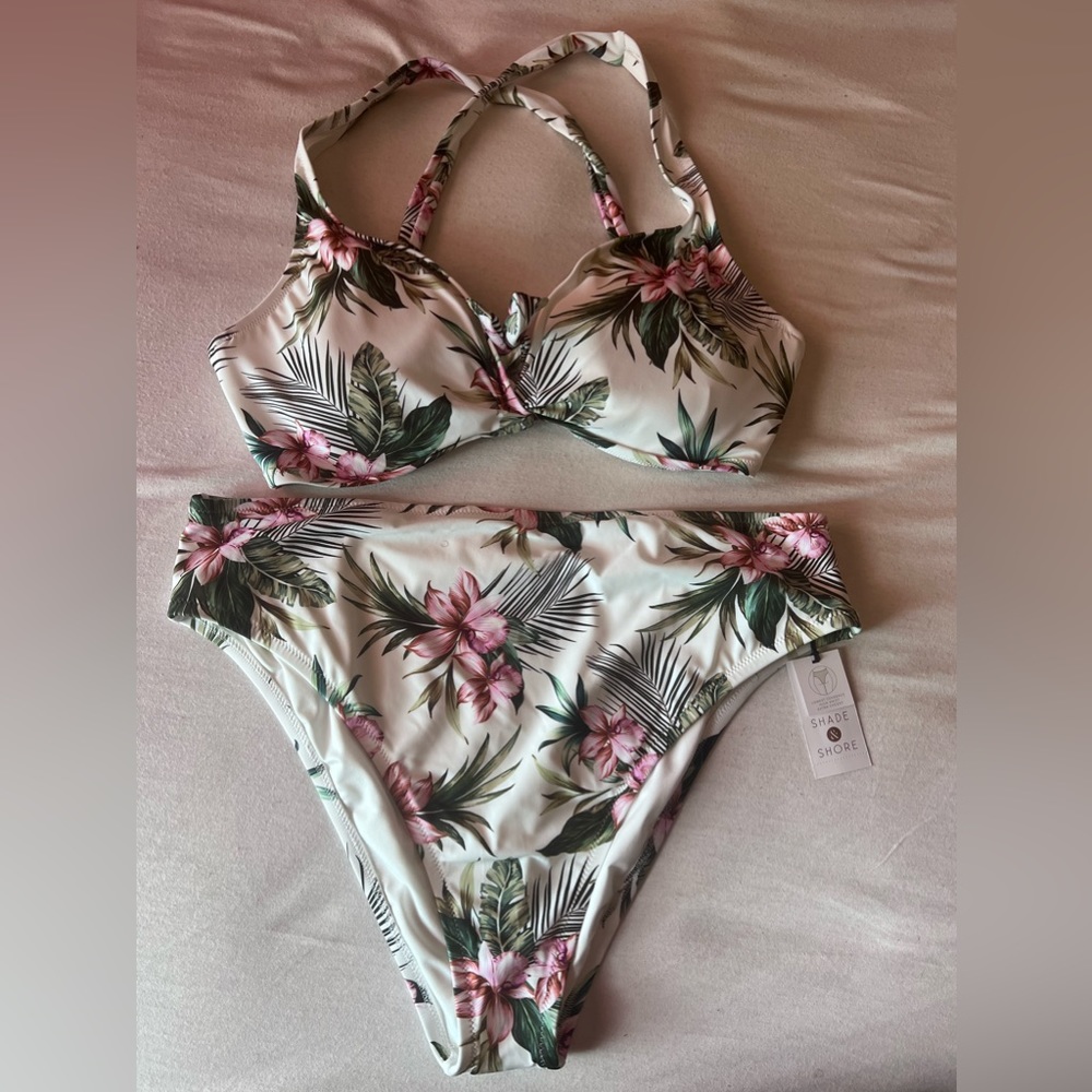 Shade & Shore Tropical Print Bikini